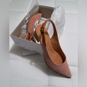 Sundance “Xilian Sun” sling back heels made in France